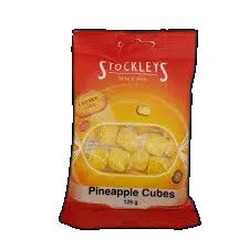 Stockleys Sweets Pineapple Cubes (CASE OF 12 x 125g)
