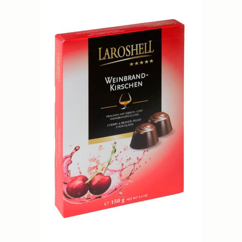 Laroshell Brandy Cherries in Dark Chocolate (CASE OF 14 x 150g)