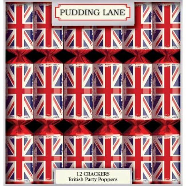 Pudding Lane Christmas Crackers Retro Union Jack (CASE OF 6 x 476g)