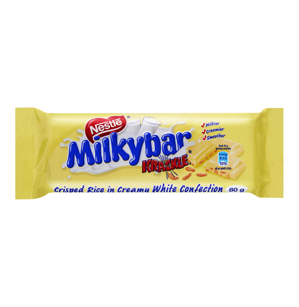 Nestle Milkybar Krackle (Kosher) (HEAT SENSITIVE ITEM - PLEASE ADD A THERMAL BOX TO YOUR ORDER TO PROTECT YOUR ITEMS (CASE OF 24 x 80g)