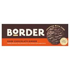 Border Dark Chocolate Gingers Biscuits  HEAT SENSITIVE ITEM. PLEASE ADD ITEM 122942 TO THE ORDER TO TRY TO PROTECT CHOCOLATES FROM HEAT DAMAGE. (CASE OF 14 x 150g)