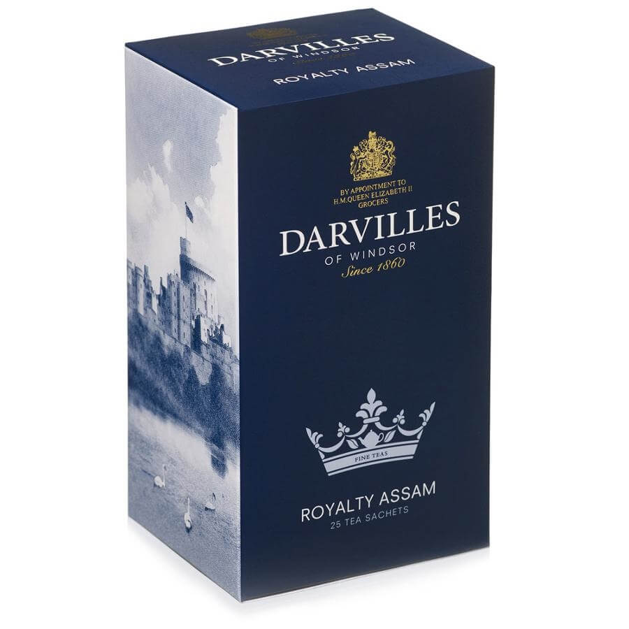Darvilles of Windsor Tea Royalty Assam Blend (Pack of 25 Tea Bags) (CASE OF 12 x 62.5g)