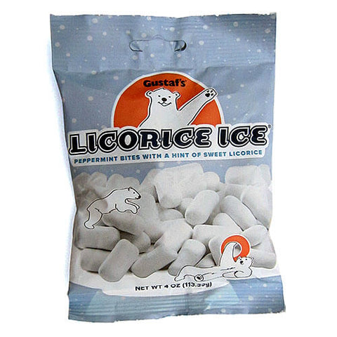 Gustafs Liquorice Ice Peppermint Bites with a Hint of Sweet Licorice (CASE OF 12 x 125g)