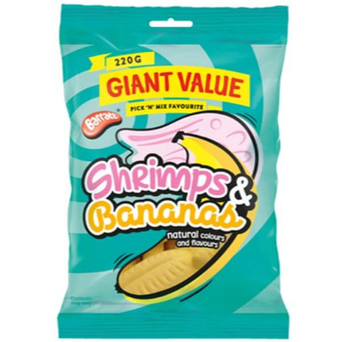 Barratt (Candyland) Shrimps and Bananas Bag (CASE OF 12 x 180g)