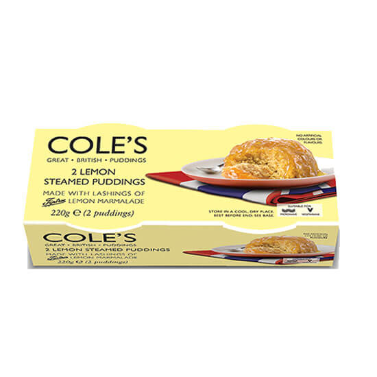 Coles Pudding Lemon (Pack of 2) (CASE OF 6 x 220g)