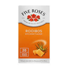 Five Roses Tea Rooibos And Honey Tea Bags (Pack Of 20 Bags) (CASE OF 6 x 30g)