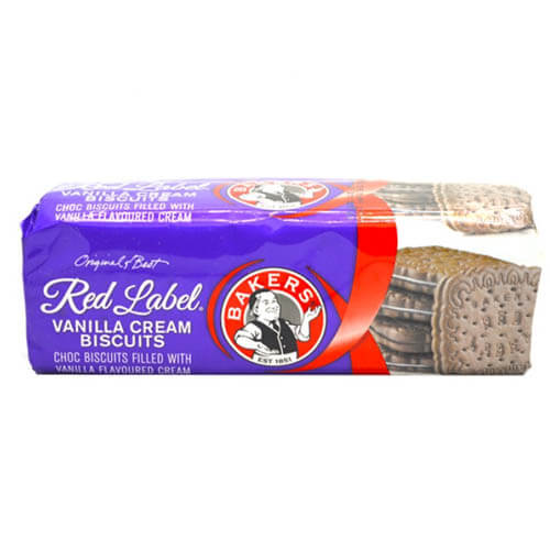Bakers Red Label Vanilla Cream Biscuits (Kosher) (CASE OF 12 x 200g)