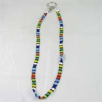 African Hut Beaded Lanyard with Coloured Daisy (CASE OF 6 x 21g)