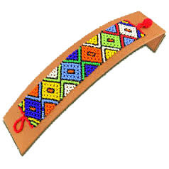 African Hut Beaded Bracelet Zulu Design (Beadwork Varies) (CASE OF 5 x 25g)