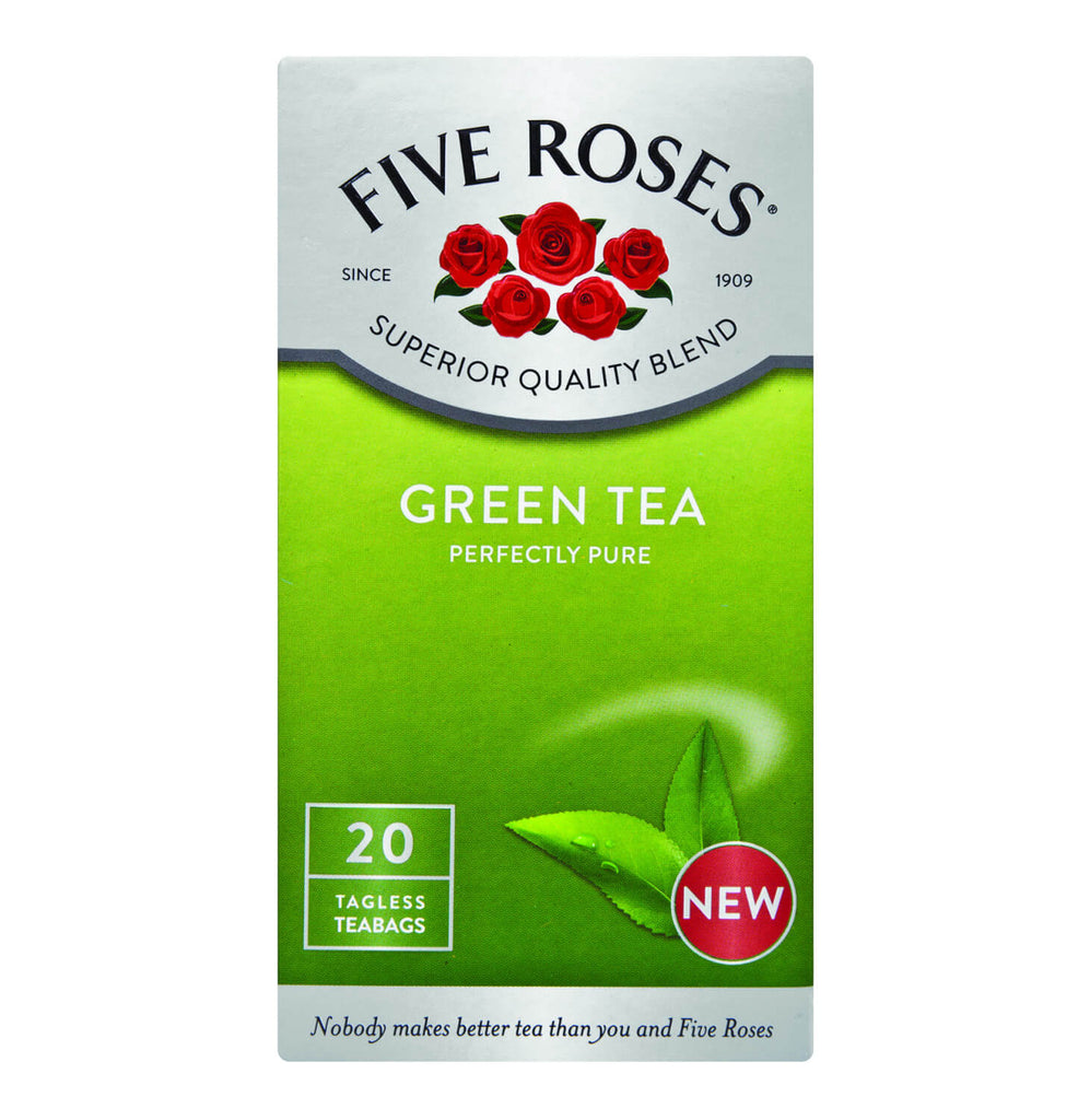 Five Roses Tea Green Tea Bags (Pack Of 20 Bags) (CASE OF 6 x 30g)