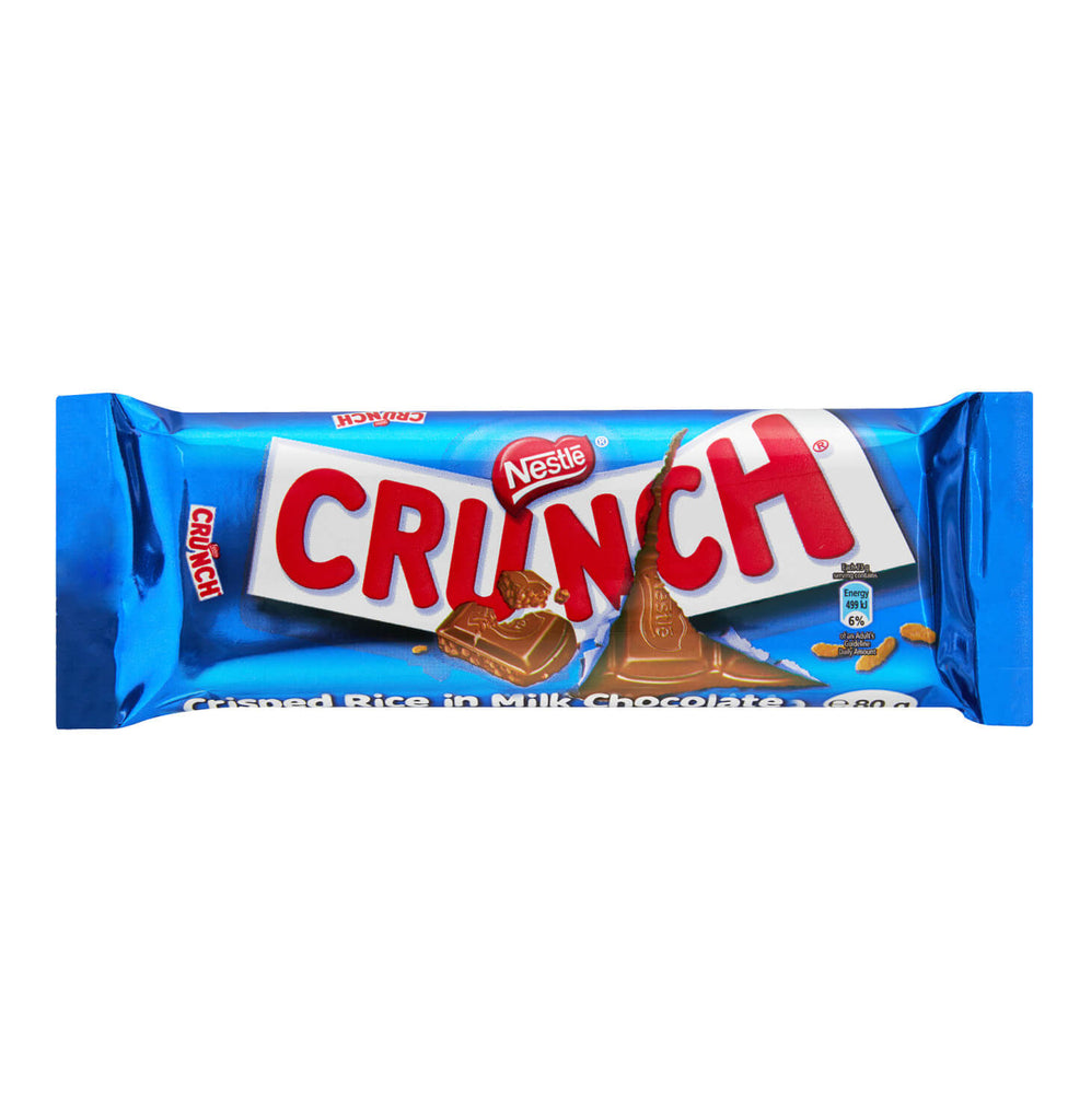 Nestle Crunch Milk Chocolate Bar (Kosher) (HEAT SENSITIVE ITEM - PLEASE ADD A THERMAL BOX TO YOUR ORDER TO PROTECT YOUR ITEMS (CASE OF 24 x 80g)