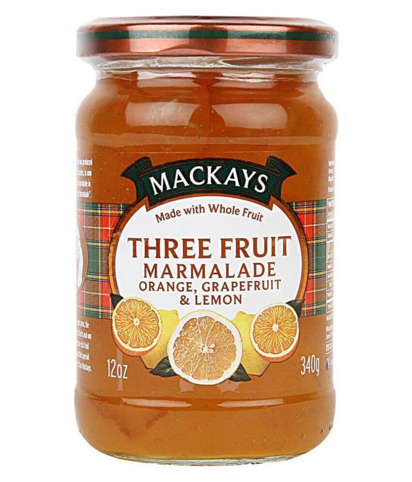 Mackays Marmalade - Three Fruit Marmalade (Grapefruit Lemon and Orange) (CASE OF 6 x 340g)
