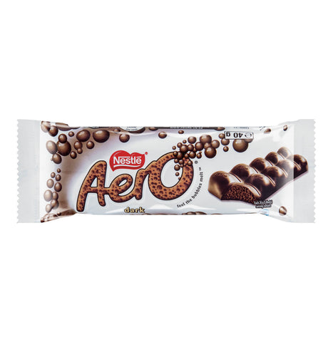 Nestle Aero Dark Chocolate Small Bar (Kosher)  HEAT SENSITIVE ITEM. PLEASE ADD ITEM 122942 TO THE ORDER TO TRY TO PROTECT CHOCOLATES FROM HEAT DAMAGE. (CASE OF 40 x 40g)