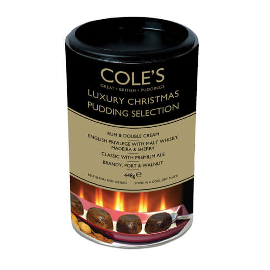 Coles Christmas Pudding Luxury Selection (Pack of 4 Puddings) (CASE OF 6 x 448g)