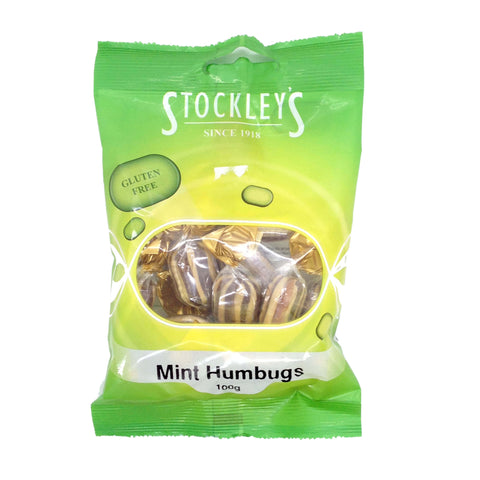 Stockleys Sweets - Mint Humbugs  (CASE OF 12 x 100g)