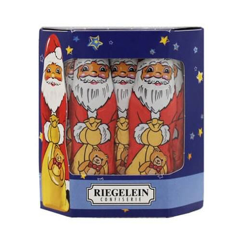Riegelein Solid Milk Chocolate Santas (Pack of 10) (CASE OF 24 x 125g)