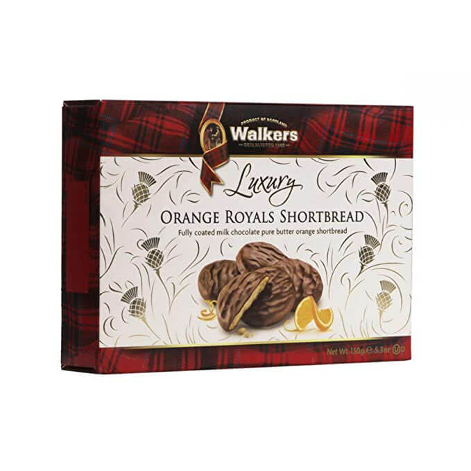 Walkers Orange Royals with Luxury Milk Chocolate Shortbread (CASE OF 12 x 150g)
