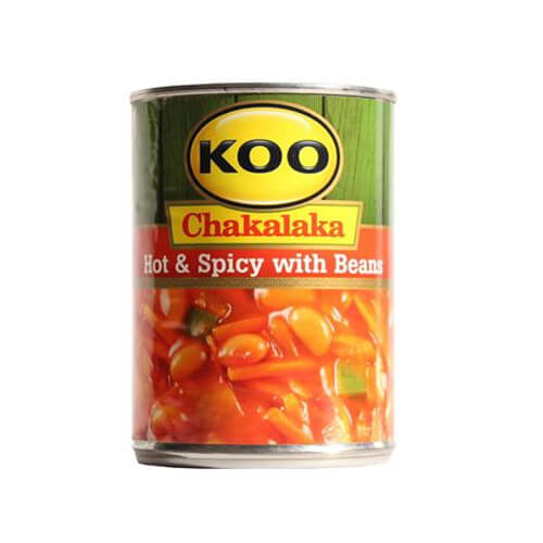 Koo Chakalaka Hot and Spicy with Beans (Kosher) (CASE OF 12 x 410g)