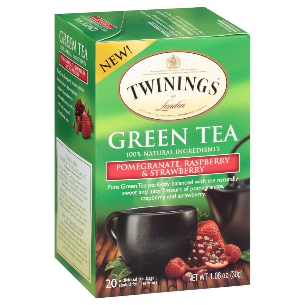 Twinings of London Tea - Pomegranate Raspberry and Strawberry (Pack of 20 Tea Bags) (CASE OF 6 x 40g)