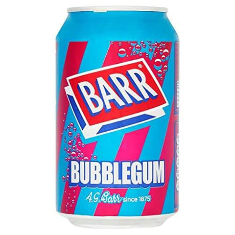 Barrs Bubblegum Soda Sugar Free (CASE OF 24 x 330ml)