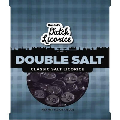 Gustafs Double Salt Licorice (CASE OF 12 x 150g)