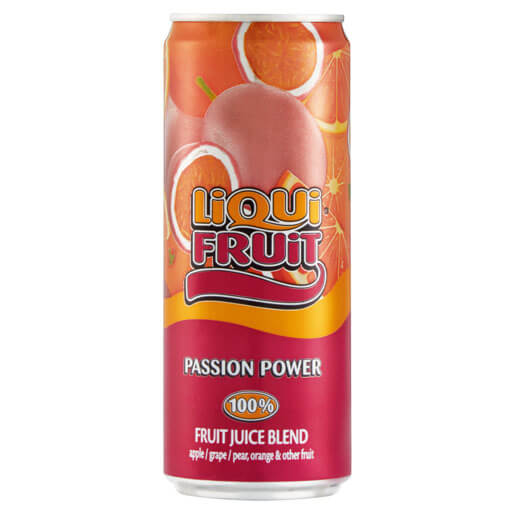 Liquifruit Passion Power Fruit Juice Blend Can (CASE OF 24 x 330ml)