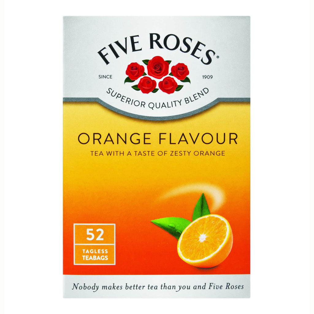 Five Roses Tea Orange Tea Bags (Pack Of 50 Bags) (CASE OF 6 x 130g)