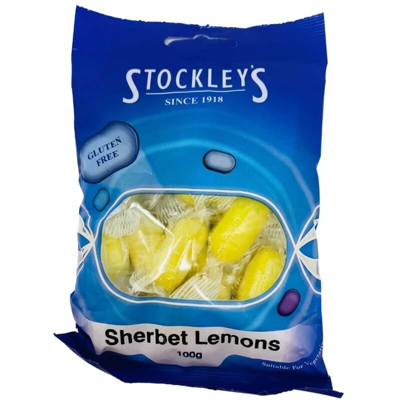 Stockleys Sweets - Sherbet Lemons (CASE OF 12 x 100g)