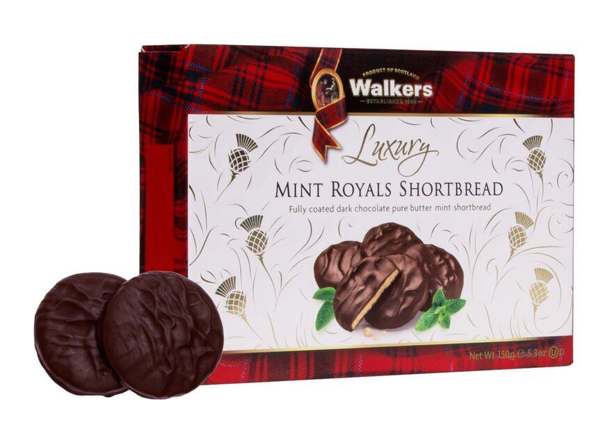 Walkers Mint Royals With Luxury Milk Chocolate Shortbread (CASE OF 12 x 150g)