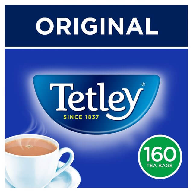 Tetley Tea Original (Pack of 160 Round Tea Bags) (CASE OF 12 x 500g)