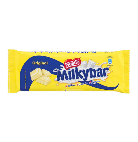 Nestle Milkybar (Kosher)  HEAT SENSITIVE ITEM. PLEASE ADD ITEM 122942 TO THE ORDER TO TRY TO PROTECT CHOCOLATES FROM HEAT DAMAGE. (CASE OF 24 x 150g)
