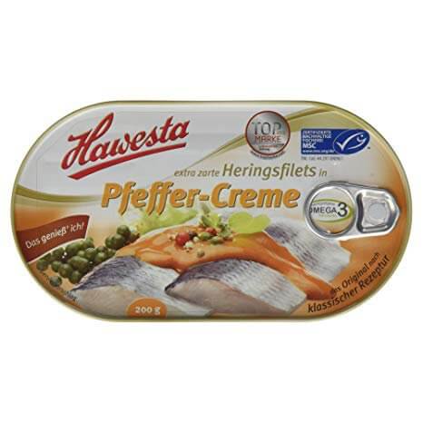 Hawesta Herring Filets in Pepper Cream (CASE OF 10 x 200g)