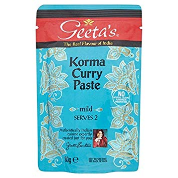 Geetas Curry Paste - Korma Pouch (Serves 2) (CASE OF 12 x 80g)