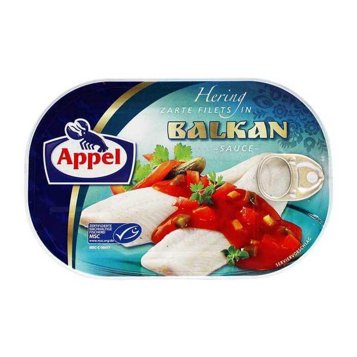 Appel Tender Herring Filets in Balkan Sauce (CASE OF 10 x 200g)