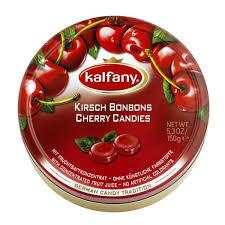 Kalfany Cherry Flavored Hard Candies Tin (CASE OF 10 x 150g)
