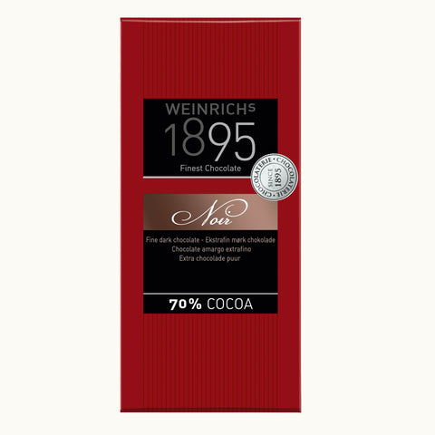 Weinrich 1895 Fine Dark Chocolate 70% Cocoa (CASE OF 10 x 100g)