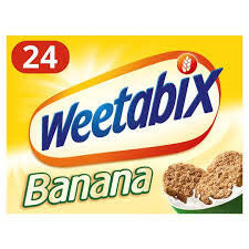 Weetabix Cereal - Banana Flavour (Pack of 24 Biscuits) (CASE OF 10 x 508g)