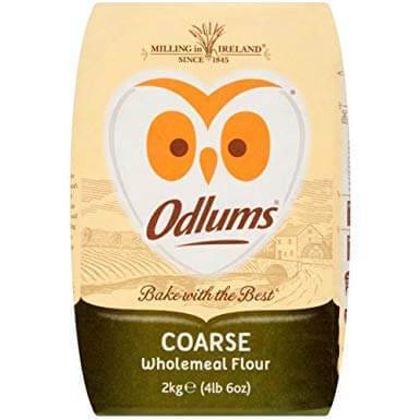 Odlums Stoneground Coarse Wholemeal Flour (CASE OF 8 x 2kg)