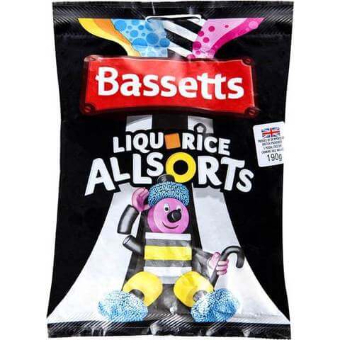 Maynards Bassetts Liquorice Allsorts Bag (CASE OF 10 x 165g)