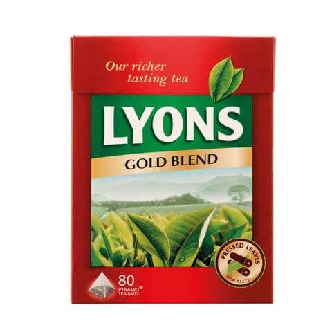 Lyons Gold Blend Tea (Pack of 80 Tea Bags) (CASE OF 12 x 232g)