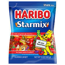 Haribo Starmix, A Great Mix Of All Your Favorites Including Gummie Bears, Cola Bottles, Gummie Rings, And Cherries (CASE OF 12 x 140g)