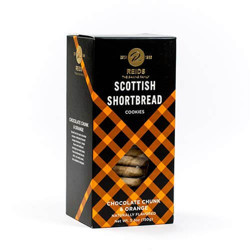 Reids of Caithness Chocolate Chunk With Orange Shortbread (CASE OF 12 x 150g)