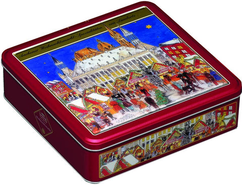 Lambertz Aachener Weihnachtsmarkt Cookie Tin  HEAT SENSITIVE ITEM. PLEASE ADD ITEM 122942 TO THE ORDER TO TRY TO PROTECT CHOCOLATES FROM HEAT DAMAGE. (CASE OF 6 x 500g)