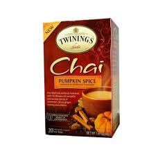 Twinings of London Tea Chai Tea Pumpkin 20 Tea Bags (CASE OF 6 x 40g)