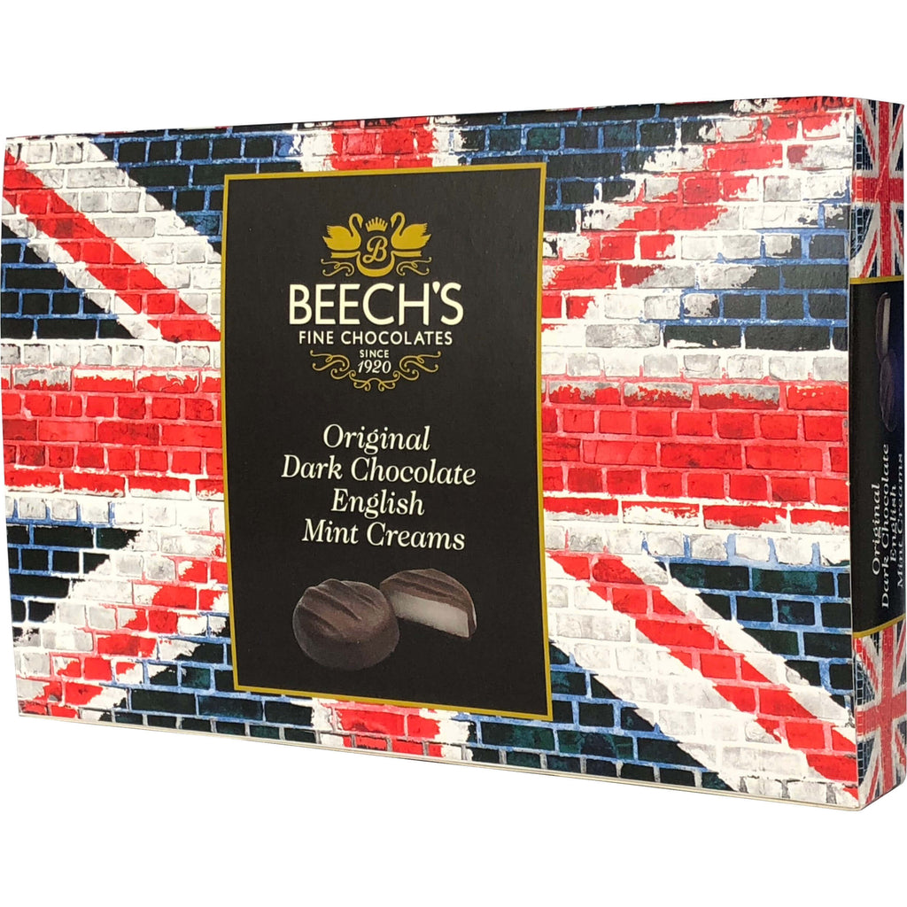 Beechs Original Dark Chocolate Mint Creams Union Jack Flag Box (CASE OF 8 x 150g)