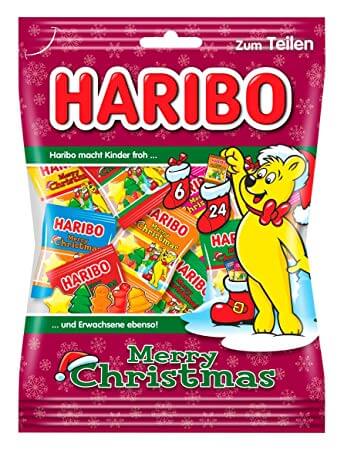 Haribo Mini Christmas Bags Christmas Shapes (Item Contains 24 Mini Bags) (CASE OF 20 x 250g)