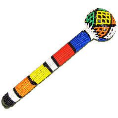 African Hut Beaded Baton (Colours Vary) (CASE OF 5 x 100g)