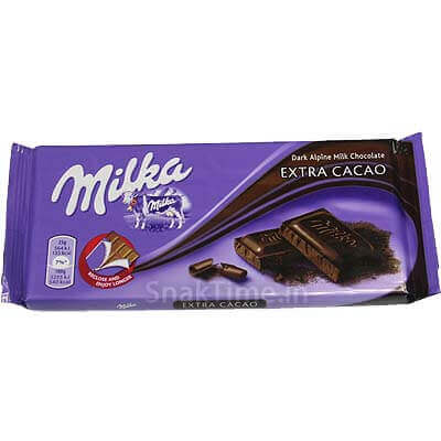 Milka Extra Cocoa Dark Chocolate Bar (HEAT SENSITIVE ITEM - PLEASE ADD A THERMAL BOX TO YOUR ORDER TO PROTECT YOUR ITEMS (CASE OF 23 x 100g)