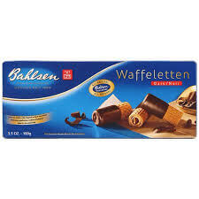 Bahlsen Waffeletten Dark Chocolate Wafer Roll Biscuits (CASE OF 12 x 100g)