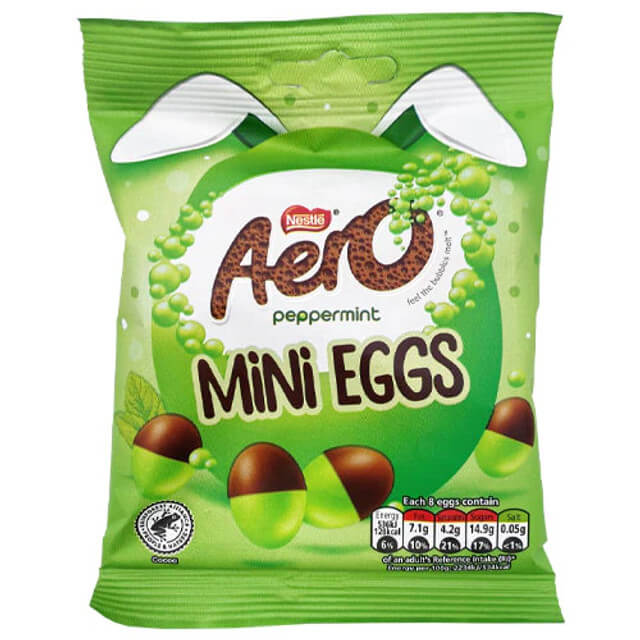Nestle Easter Egg - Peppermint Aero Milk Mini Eggs (CASE OF 12 x 70g)